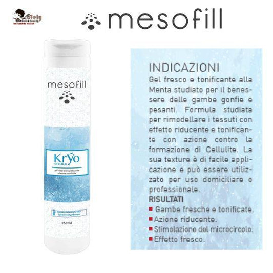 kRYò - Mesofill - Azione riducente.
-Stimolazione del microcircolo.
-Effetto fresco.